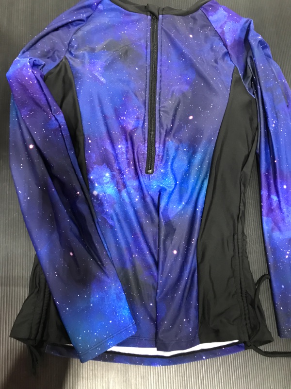 Photo 3 of [Size M/L] Women's Long Sleeve Rash Guard [Starry Sky]