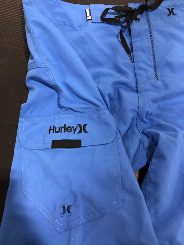 Photo 4 of [Size 32] Hurley Men's One and Only 22-Inch Boardshort [Blue and Black]