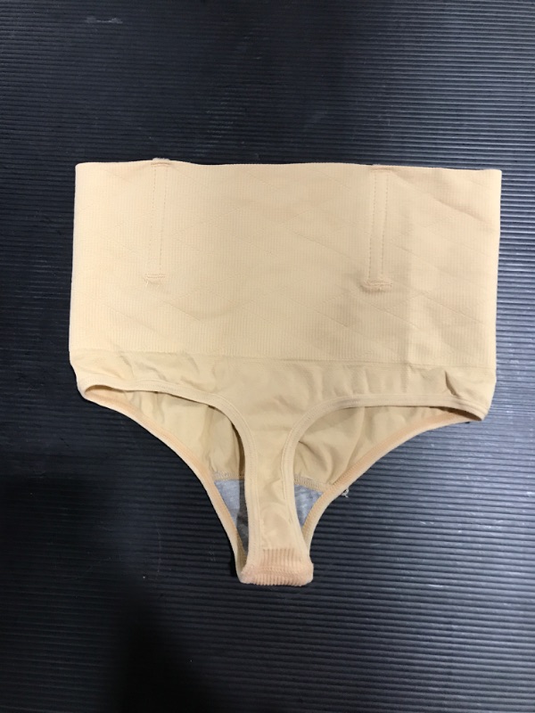 Photo 5 of [Size XS] Tummy Control Thong Shapewear for Women Seamless Shaping Thong Panties [Beige Mid Waist]