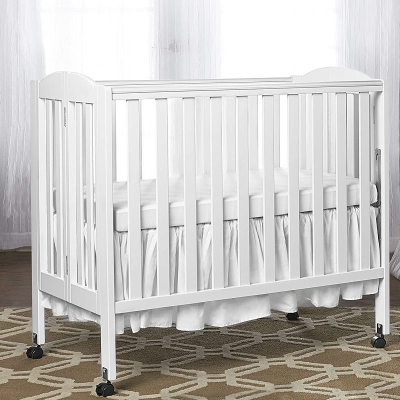 Photo 2 of Dream on Me 3-in-1 Folding Portable Mini Crib White
