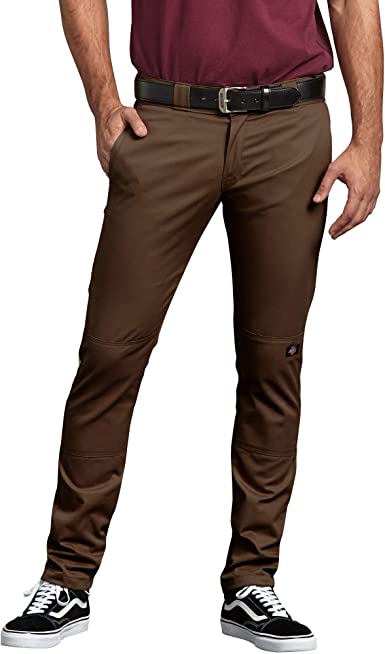 Photo 1 of [Size 40x34] Dickies Mens Flex Skinny Straight Fit Double Knee Work Pants [Timber Brown]