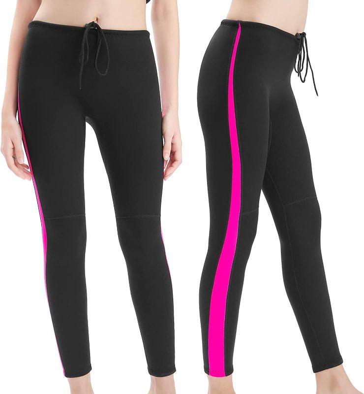 Photo 1 of [Size 2XL] Realon Women's Wetsuit Pants [Black and Pink]