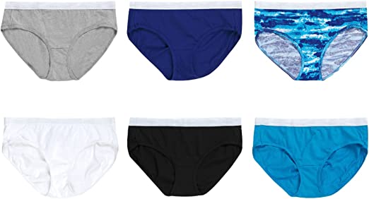 Photo 1 of [Size 7] Hanes Women's 6 Pack Multicolors Panties [Colors Differ From Stock Photo]