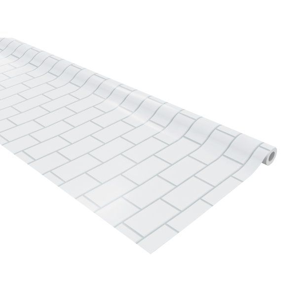 Photo 1 of Bulletin Board Art Paper Roll, White Subway Tile, 48in X 50ft
