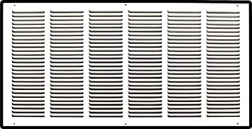 Photo 1 of 30"W x 14"H [Duct Opening Measurements] Steel Return Air Grille (HD Series) Vent Cover Grill for Sidewall and Ceiling, White | Outer Dimensions: 31.75"W X 15.75"H for 30x14 Duct Opening
