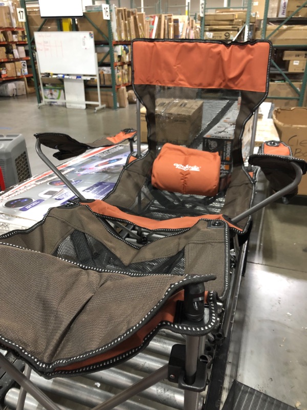 Photo 1 of apollo walker Beach Chair Camping Folding Portable Mesh Chair with Adult Removabel Footrest 2 in 1 Reclining Lounger
