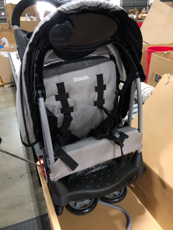 Photo 2 of Kolcraft - Cloud Plus Lightweight Easy Fold Compact Travel Baby Stroller - Slate Grey
