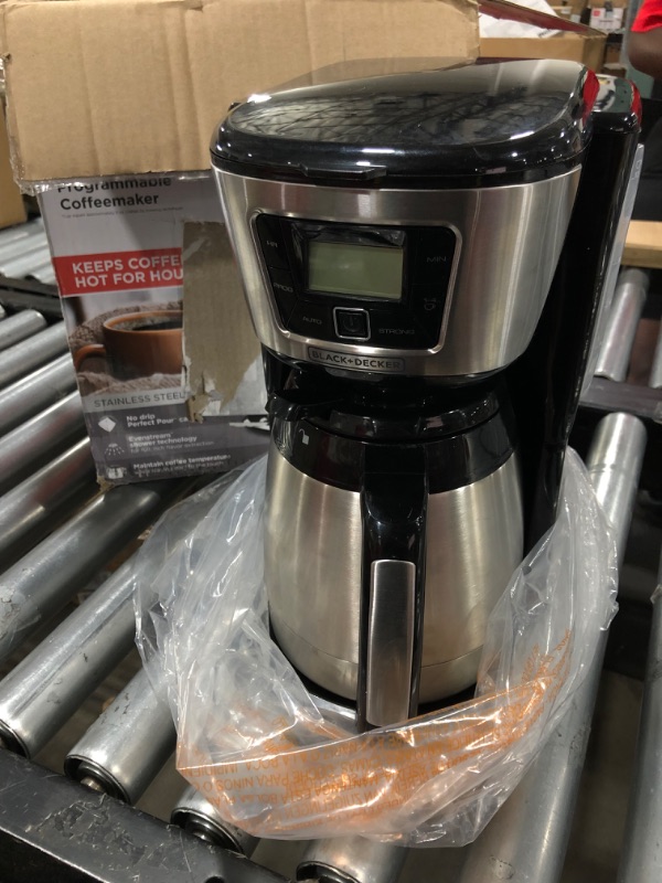 Photo 3 of BLACK+DECKER 12-Cup Thermal Coffeemaker, Black/Silver, CM2035B
