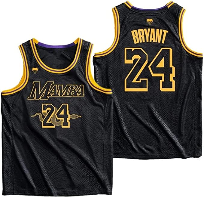 Photo 1 of Black Snakeskin Farewell Tribute Stitched Mamba # 24 Basketball Jersey for Mens LARGE 
