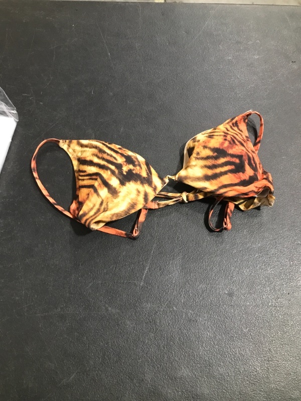 Photo 1 of 34C Women's Triangle Bikini Top - Shade & Shore™ Tiger Print
