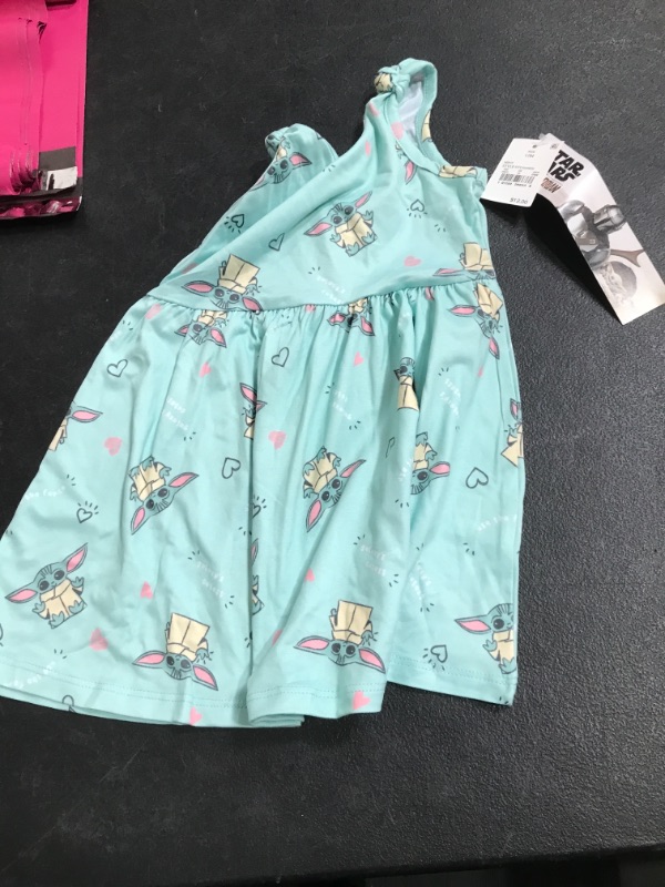 Photo 2 of 12M Toddler Girls' Star Wars Baby Yoda Tank Dress 
