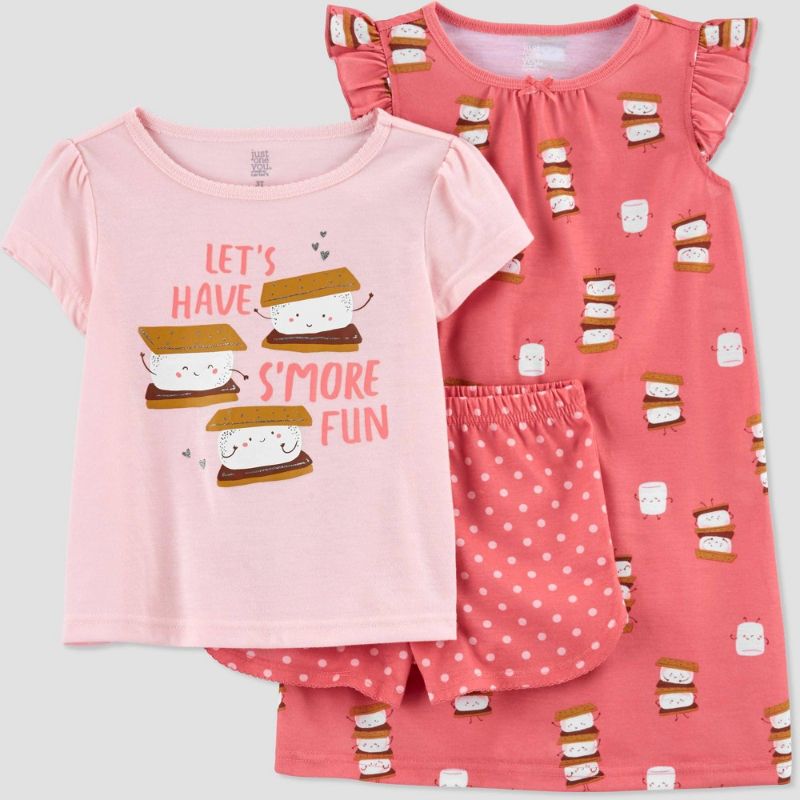 Photo 1 of Baby Girls' 3pc Smores Pajama Set - Just One You® Made by Carter's SIZE 18M 
