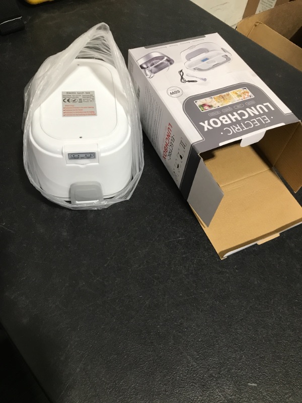 Photo 1 of [ 2021 Upgrade] Electric Lunch Box, Food Heater, 60W High-Power Food Warmer, 12V 24V 110V 3 in1 Portable Microwave for Car and Home, with Detachable 304 Stainless Steel Container Fork and Spoon……
