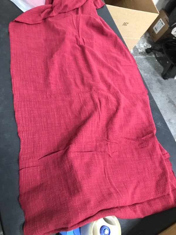 Photo 1 of 24" X 128" Boho Style Table Runner, Burgundy 