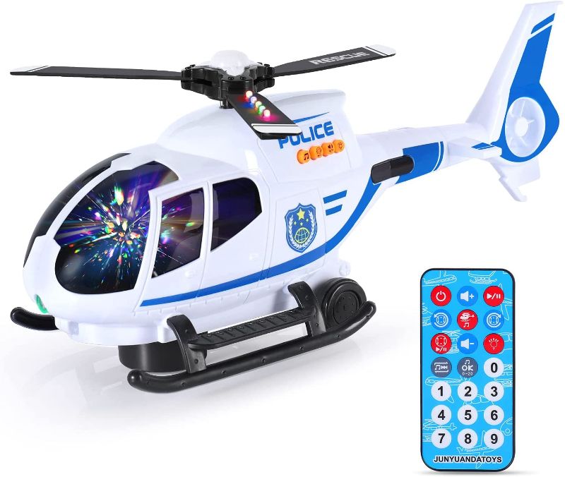 Photo 1 of ELEOPTION Airplane Toy with Infrared Remote Control Plane Toys Helicopter with Lights and Music for 3 4 5 6 7 8 Year Old Boys Girls Gift White