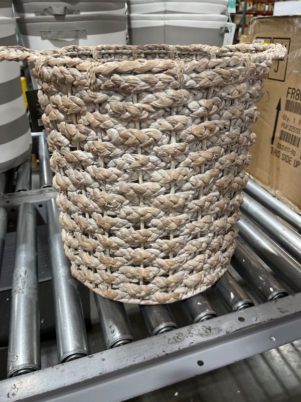 Photo 3 of 16"x14.5" Decorative Basket Gray