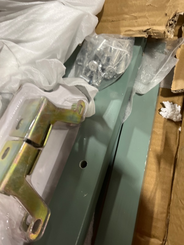 View 4 of Dream on Me Bellport 4 in 1 Convertible Mini/Portable Crib, Mini Baby Crib, Includes 1.5 Mattress in Green **SOME HARDWARE MAY BE MISSING DUE TO SHAPE OF BOX**