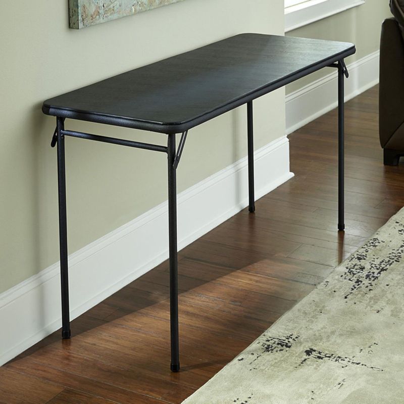 Photo 1 of Cosco 20 X 48 Vinyl Top Folding Table Black