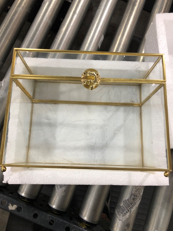 Photo 1 of Clear Plastic Box with Gold Accent