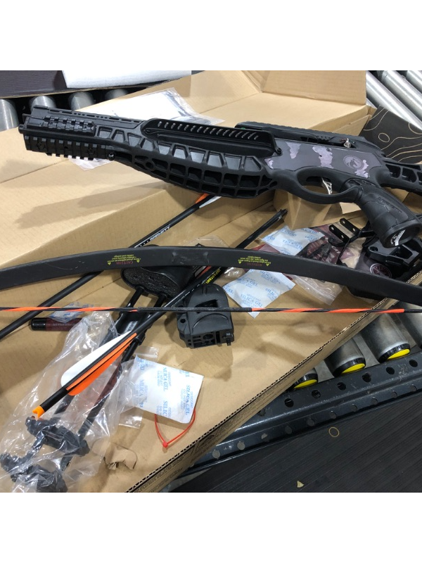 Photo 2 of Barnett Blackcat Recurve Crossbow Hunting Package, with Red Dot Sight, 2 Arrows, Lightweight Quiver, Shoots 260 Feet Per Second, Black Strike
