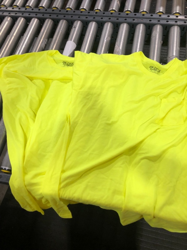 Photo 1 of 2pk of gildan neon XL shirts 