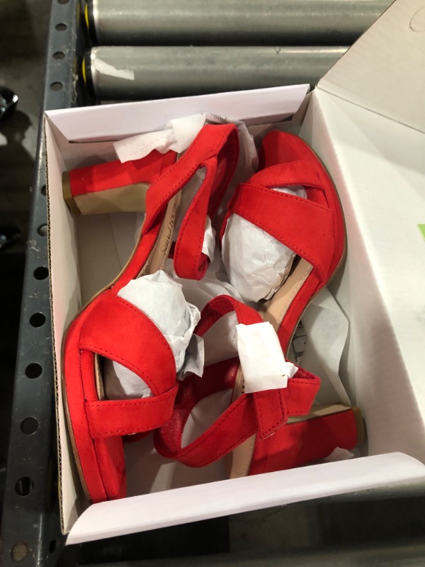 Photo 1 of Pair of rose red high heels size 8