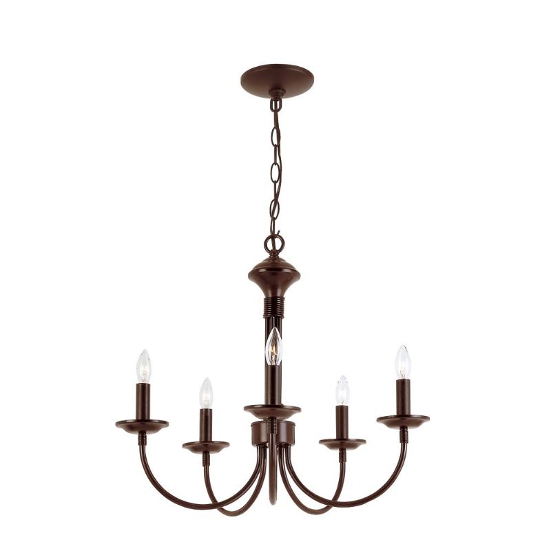 Photo 1 of Bel Air Lighting Candle 5-Light Rubbed Oil Bronze Chandelier
