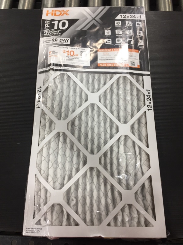 Photo 2 of 12 in. x 24 in. x 1 in. Premium Pleated Air Filter FPR 10
