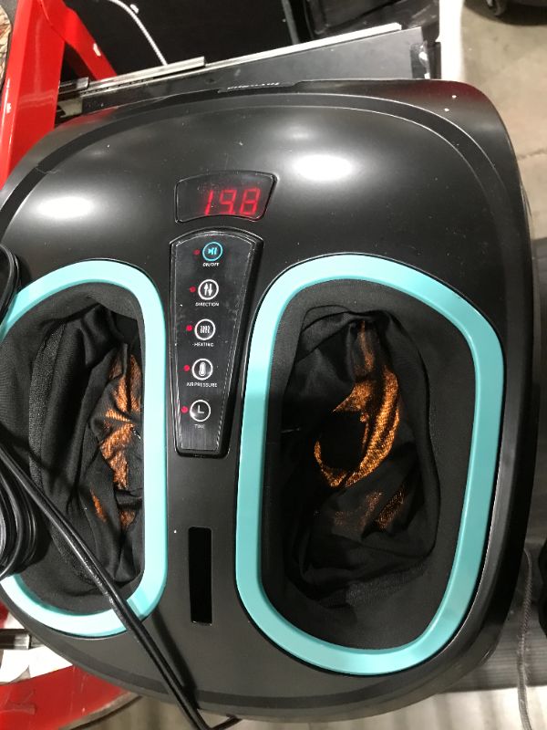 Photo 1 of Shiatsu Foot Massager Machine with Heat - Electric Deep Kneading Heated Foot Massage Air Compression - Circulation, Legs, Plantar Fasciitis, Neuropathy Pain Therapy Spa Feet Massager Stocking Stuffers 