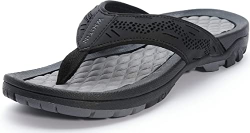 Photo 1 of WHITIN Men's Flip Flops | Outdoor Thong Sandals | Arch Support | Slip Resistant SIZE 44
