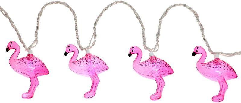 Photo 1 of LED Flamingo Lights, 9 Ft Pink Decorative Lighting String