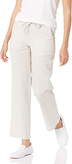 Photo 1 of Amazon Essentials Women's Linen Blend Drawstring Wide Leg Pant 4XL