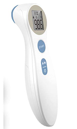 Photo 1 of Digital Forehead Thermometer - Infrared - White (Body Temperature Reader, Lightweight, Compact)
