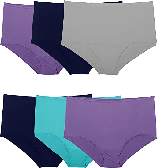 Photo 1 of Fruit of the Loom Women's Lightweight Microfiber Underwear PACK OF 6 SIZE XL