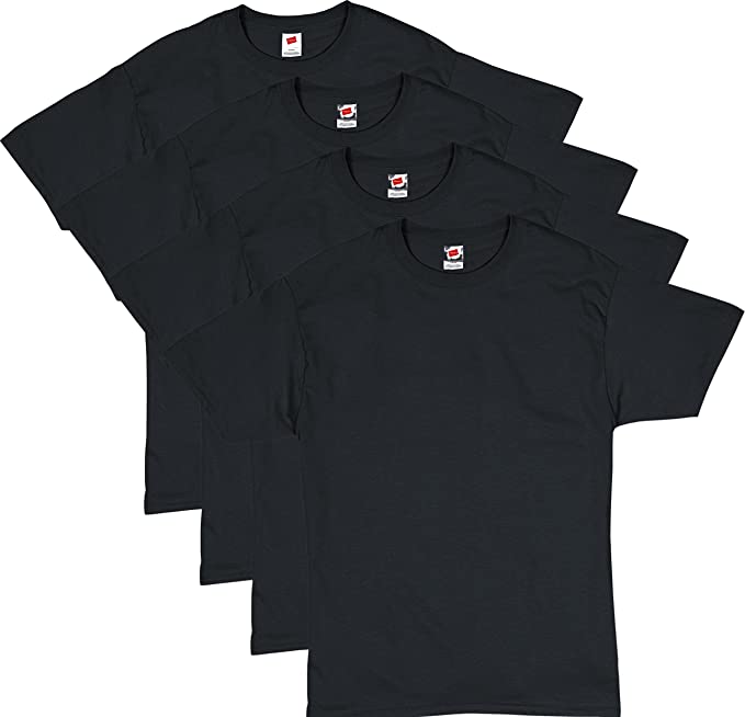 Photo 1 of Hanes Men's Essentials Short Sleeve T-shirt Value Pack (4-pack) SIZE LARGE
