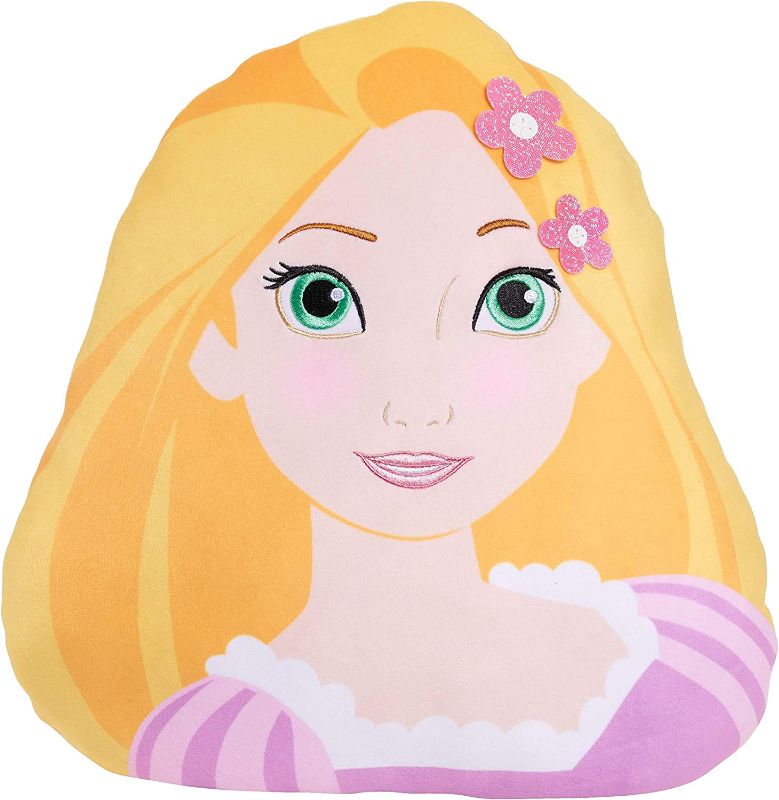 Photo 1 of Disney Princess Character Head 13-Inch Plush Rapunzel, Tangled, Soft Pillow Buddy Toy for Kids, by Just Play 12 x 4 x 13 inches

