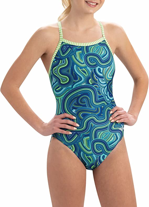 Photo 1 of Dolfin Little Girl Uglies V-2 Back One Piece Swimsuit SIZE 24
