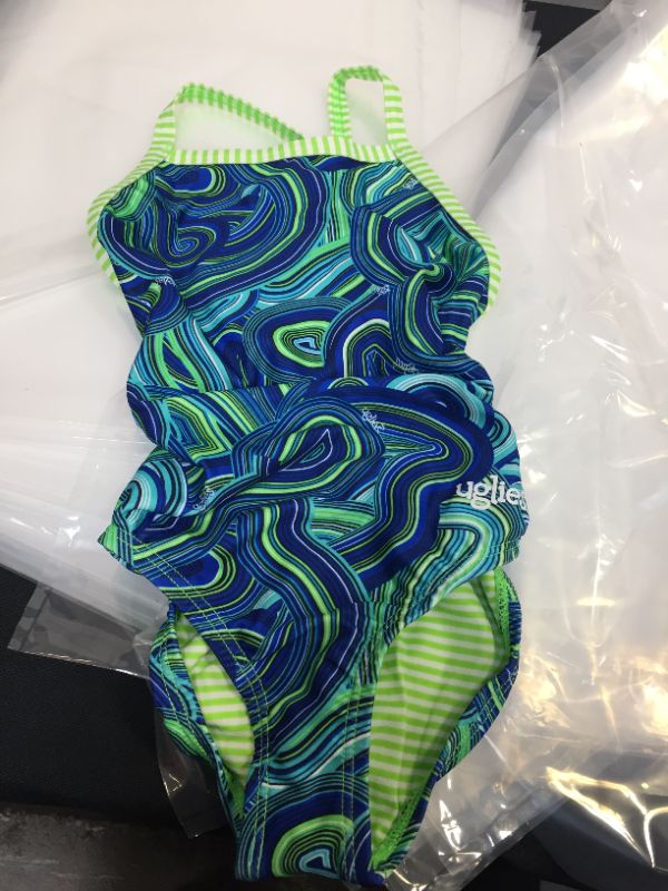 Photo 2 of Dolfin Little Girl Uglies V-2 Back One Piece Swimsuit SIZE 24
