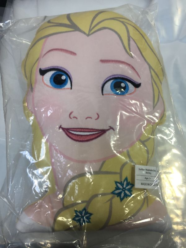 Photo 2 of Disney Frozen 2 Character Head 13.5-Inch Plush Elsa, Soft Pillow Buddy Toy for Kids, by Just Play
