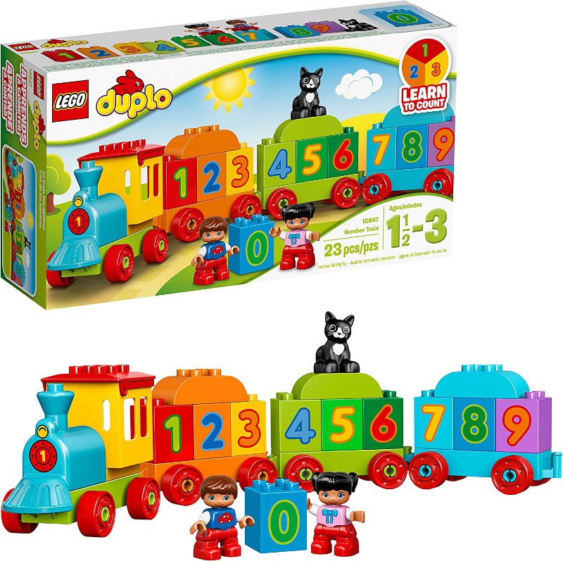 Photo 1 of LEGO DUPLO My First Number Train 10847 Learning and Counting Train Set Building Kit and Educational Toy for 2-5 Year Olds (23 Pieces), --Damage To Box 
