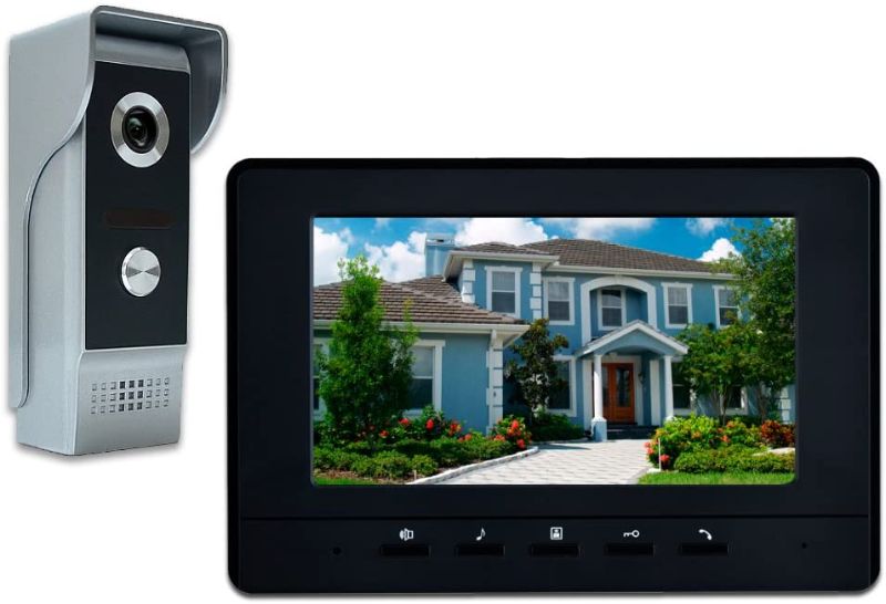 Photo 1 of AMOCAM Wired Video Intercom System, 7 Inches Video Doorbell Door Phone System, Wired Video Door Phone HD Camera Kits Support Unlock, Monitoring, Dual-Way Intercom for Villa Home Office Apartment
