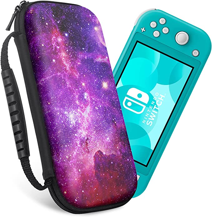 Photo 1 of Retear Carrying Case for Nintendo Switch Lite Portable Travel Carry Cover Hard Shell Accessories with 8 Game Card Slots Galaxy
