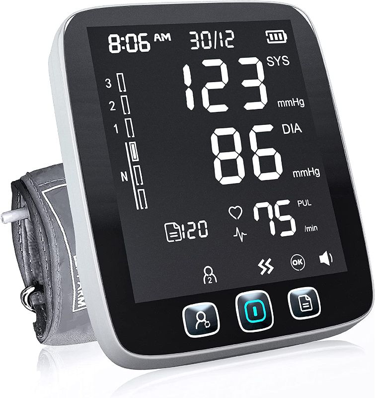 Photo 1 of All New 2022 Blood Pressure Monitor - Automatic Upper Arm Machine & Accurate Adjustable Digital BP Cuff Kit - Largest Backlit Display - 200 Sets Memory, Includes Batteries, Carrying Case
