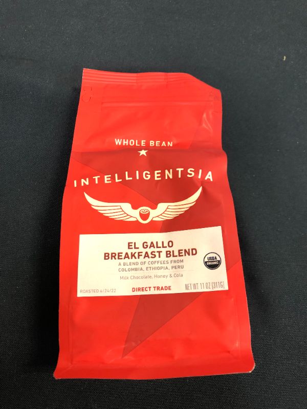 Photo 2 of Intelligentsia Organic El Gallo Breakfast Blend Coffee 12 oz. Bag
EXP JULY 2022