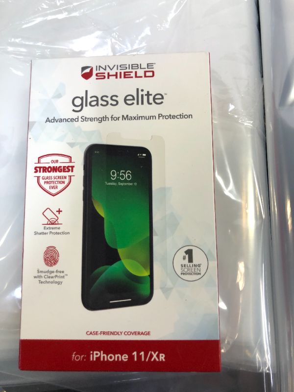 Photo 2 of ZAGG InvisibleShield Glass Elite Screen Protector - Made for Apple iPhone 11 - Case Friendly Screen - Impact & Scratch Protection (200103913)
