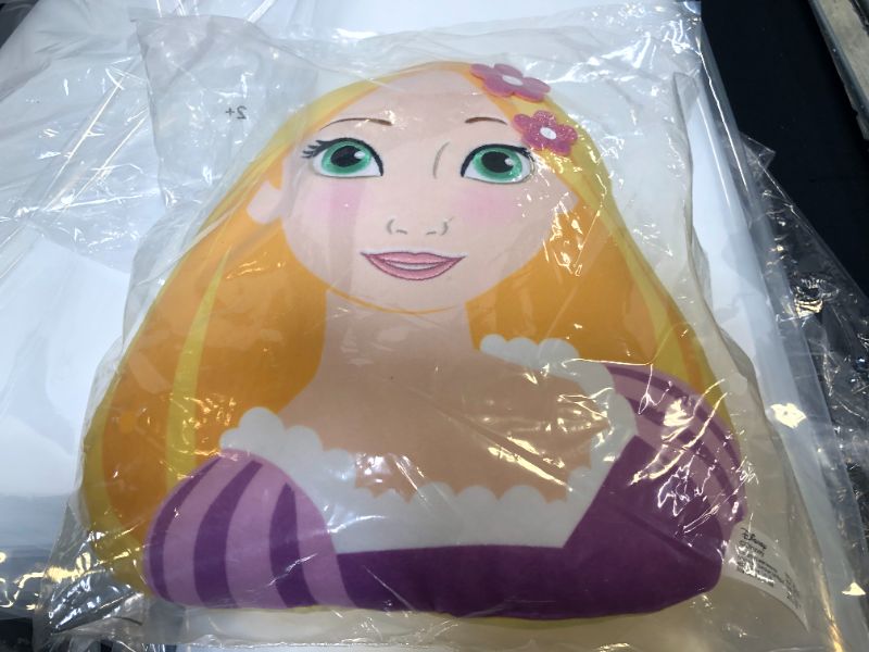 Photo 2 of Disney Princess Character Head 13-Inch Plush Rapunzel, Tangled, Soft Pillow Buddy Toy for Kids, by Just Play
