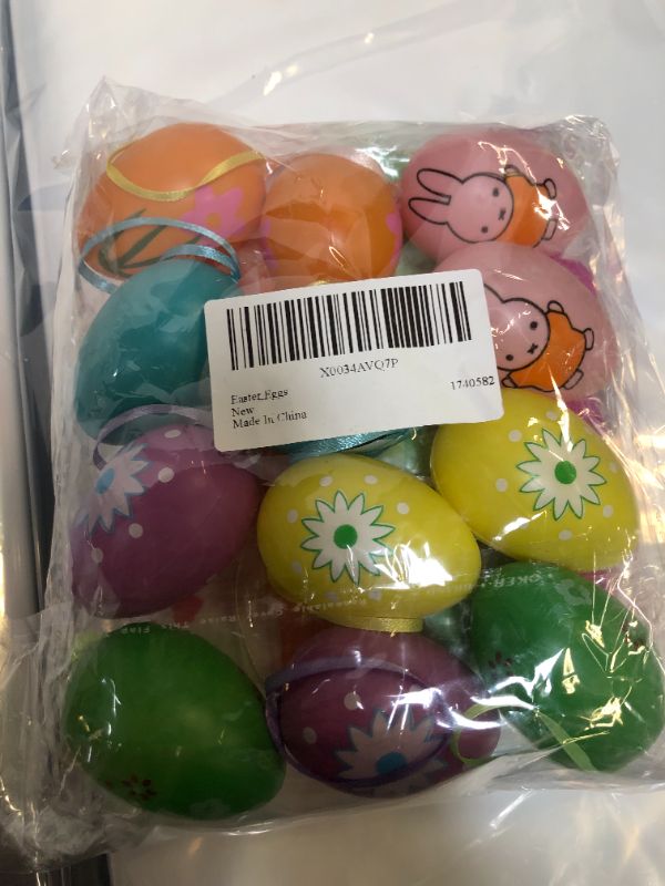 Photo 2 of 36 Pcs Easter Eggs for Kids 2-4 Easter Decorations Colorful Easter Hanging Eggs Plastic Easter Eggs Toys for 4 5 6 Year Old Boys Girls Easter Egg Hunt, Easter Basket Stuffers, Easter Party Favor
