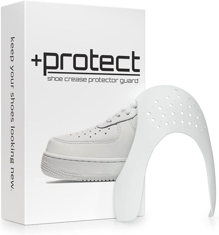 Photo 1 of +Protect | Shoe Crease Protector Guards for Sneakers: Air Force 1, Jordans, Dunks & More – 2 Pairs Women's 5-9 Men's 8-12
