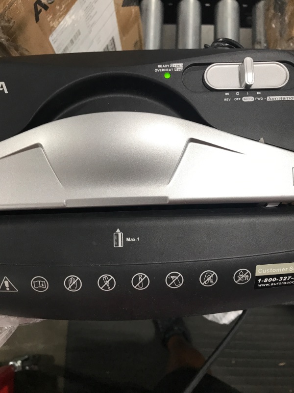 Photo 3 of Aurora AU875XA 8-Sheet Crosscut Paper and Credit Card Shredder with 3.7-gallon Wastebasket
