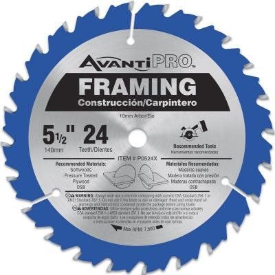 Photo 1 of 5-1/2 in. X 24-Teeth Framing Saw Blade
